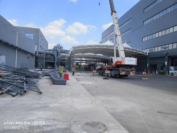 淄博東岳集團施工現(xiàn)場